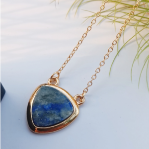 Deep Blue Irregular Stone Necklace