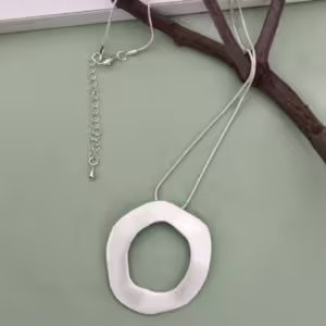 Mixed Metal Leaf Link Necklace