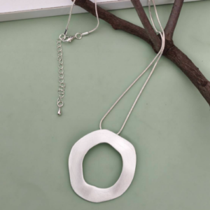 Mixed Metal Leaf Link Necklace