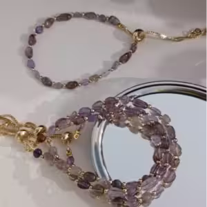 Light Lavender Faceted Stone Bracelet