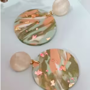Mossy Bloom Round Earrings