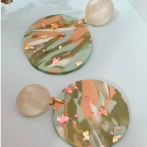 Mossy Bloom Round Earrings