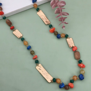 Brushed Silver Open Circle Pendant Necklace