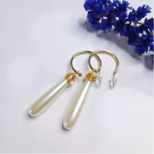 Pearl Bar Drop Earrings