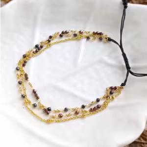 Black Gold Seed Bead Bracelet