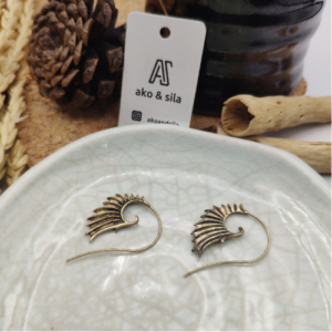 Gold Wing Stud Earrings