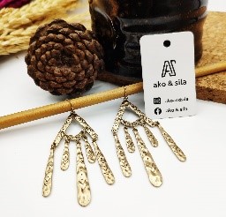 Gold Chandelier Fringe Earrings