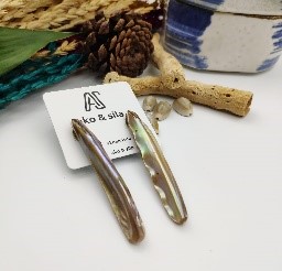 Taupe Resin Long Drop Earrings