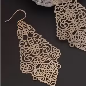 Gold Lace Drop Earrings