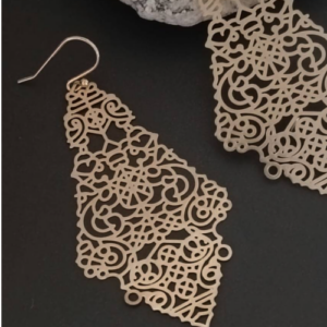 Golden Lace Drop Earrings