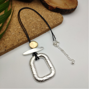 Silver Link Pendant Necklace