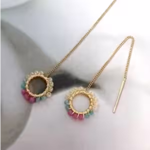 Pastel Halo Drop Earrings