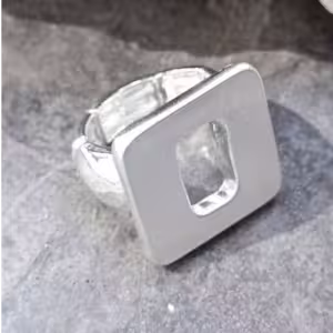 Silver Square Signet Ring