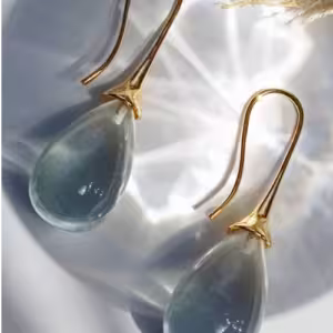 Gold Loop Acrylic Earrings