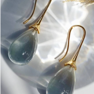 Golden Loop Acrylic Earrings