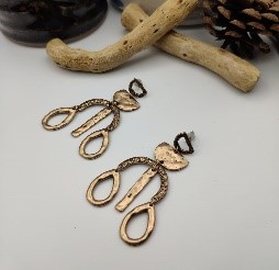 Gold Abstract Loop Earrings