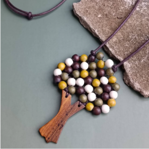 Neutral Tree Pendant Necklace