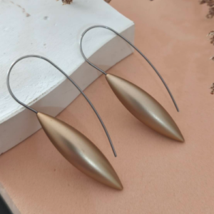 Brown Leaf Drop Earrings