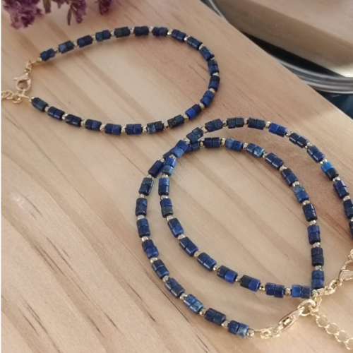 Lapis Stone Stretch Bracelet