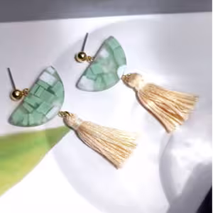 Sage Tassel Earrings