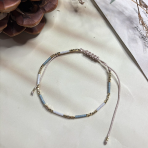 Grey Acrylic Beaded Bracelet