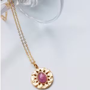 Purple Medallion Necklace