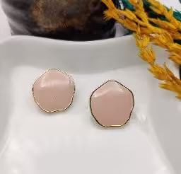 Pink Fortune Stud Earrings