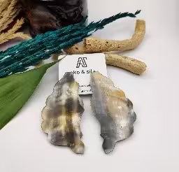 Iridescent Shell Drop Earrings