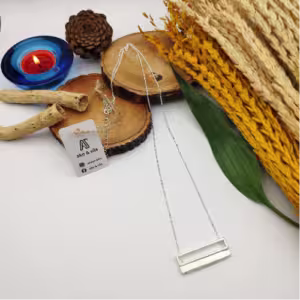 Silver Bar Pendant Necklace