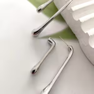 Shiny Stud Drop Earrings