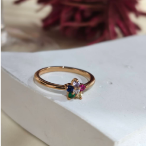 Multicolor Crystal Accent Ring