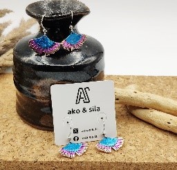 Multicolor Fan Stone Earrings