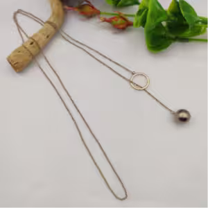 Rose Gold Bar Pendant Necklace