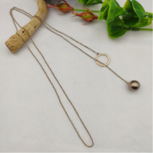 Rose Gold Bar Pendant Necklace