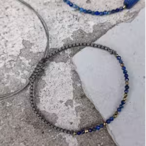 Grey Blue Accent Bracelet