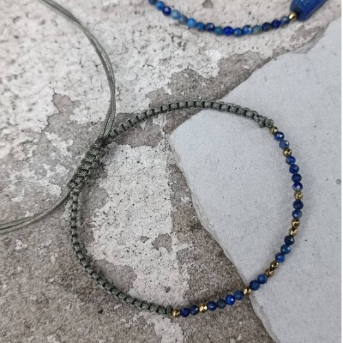 Grey Blue Accent Bracelet