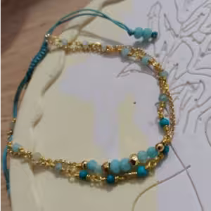 Light Blue Stone Beaded Bracelet