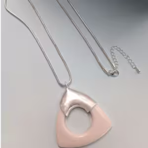 Blush Geometric Pendant Necklace