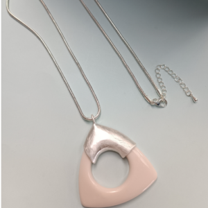 Blush Geometric Pendant Necklace