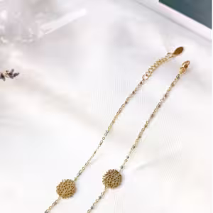 Grey Medallion Chain Bracelet