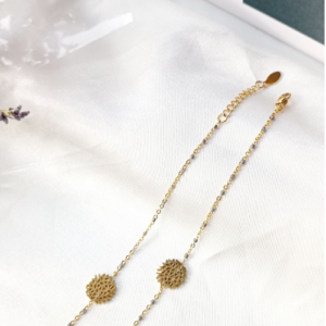 Grey Medallion Chain Bracelet