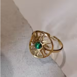 Green Filigree Ring
