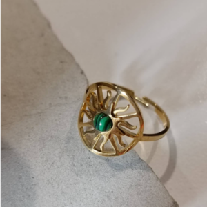 Green Filigree Ring