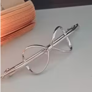 Silver Oversized Bow Clip