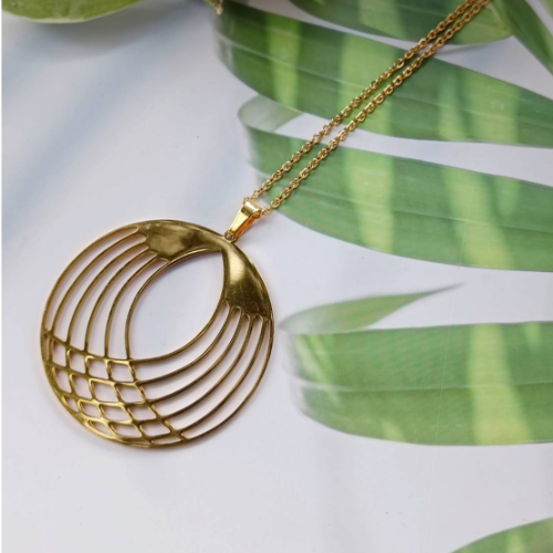 Gold Open Orbit Necklace