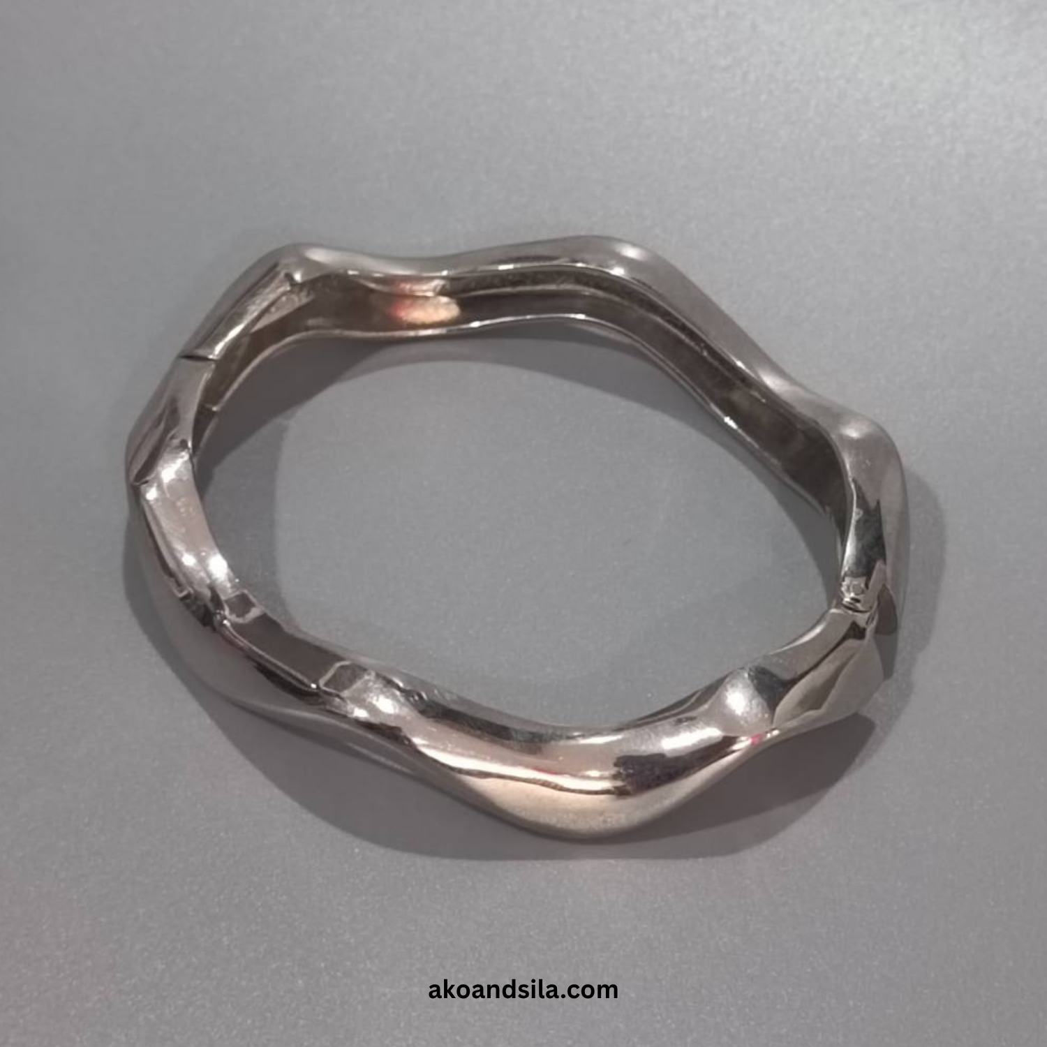 Silver Organic Wave Bracelet - Image 5