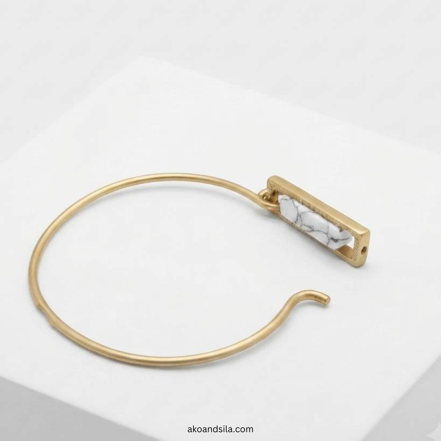 Bar Open Cuff Bracelet - Image 3