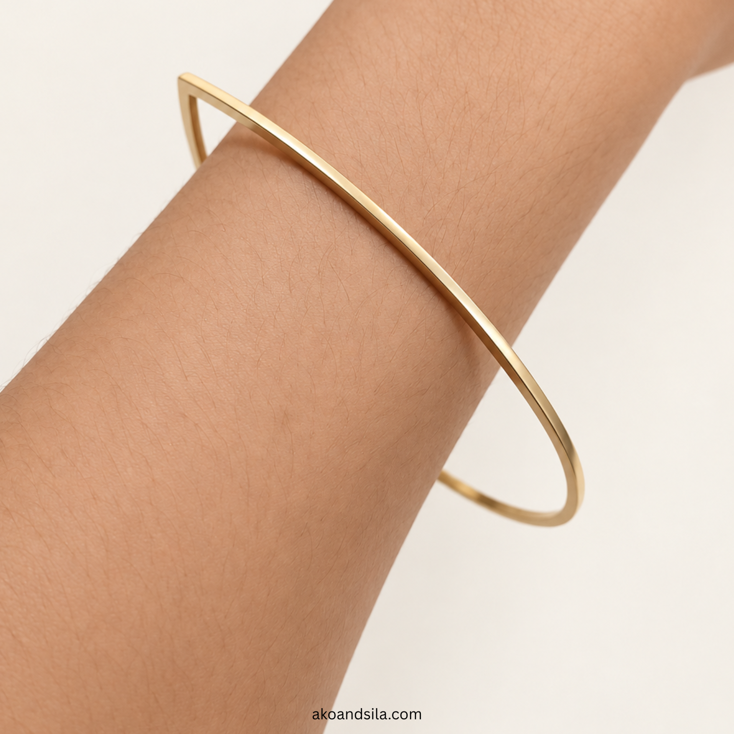 Golden Open Teardrop Bracelet - Image 2