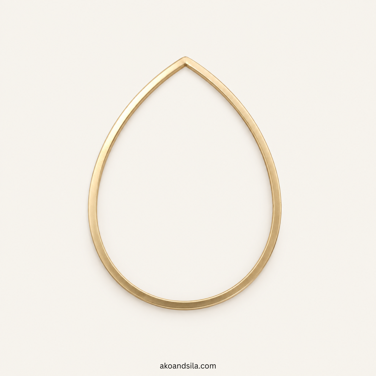Golden Open Teardrop Bracelet - Image 4