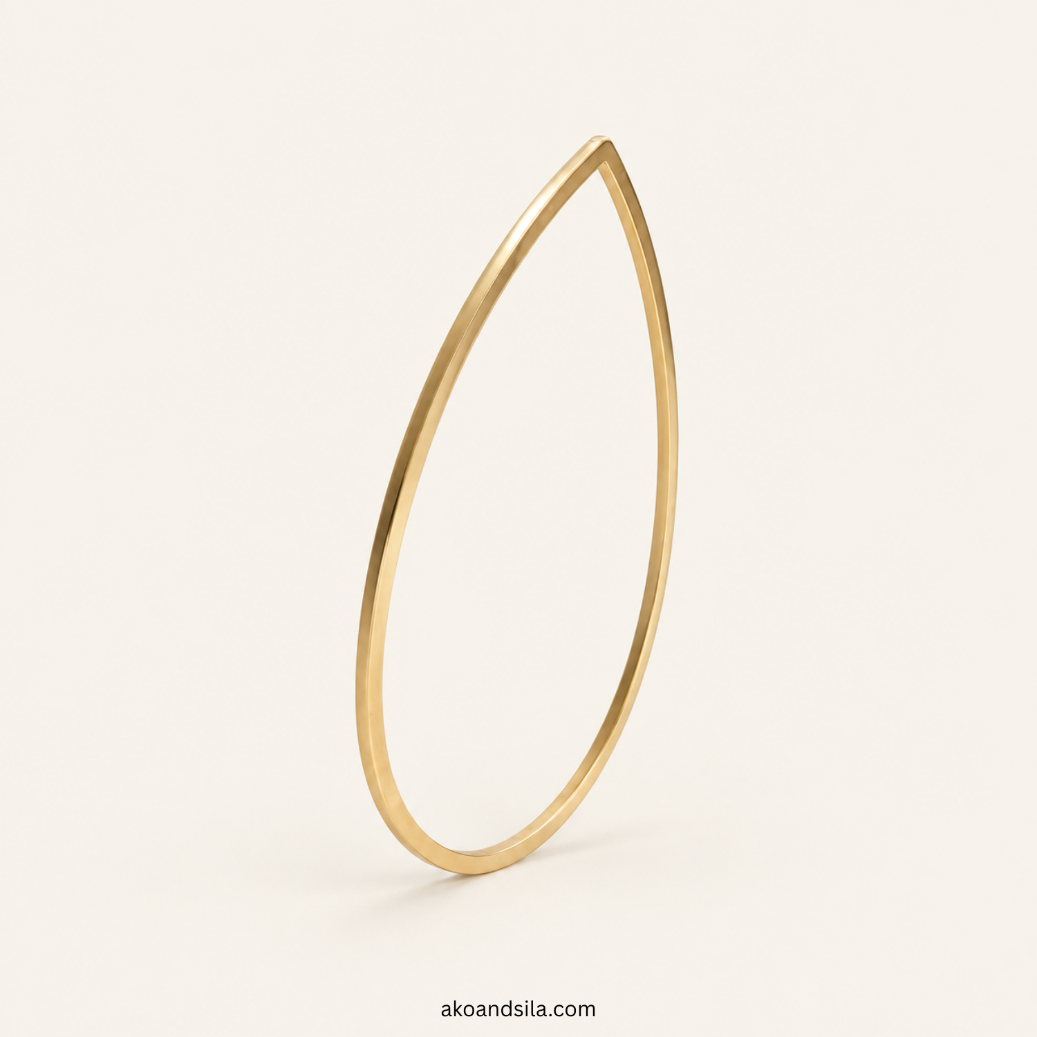 Golden Open Teardrop Bracelet - Image 3